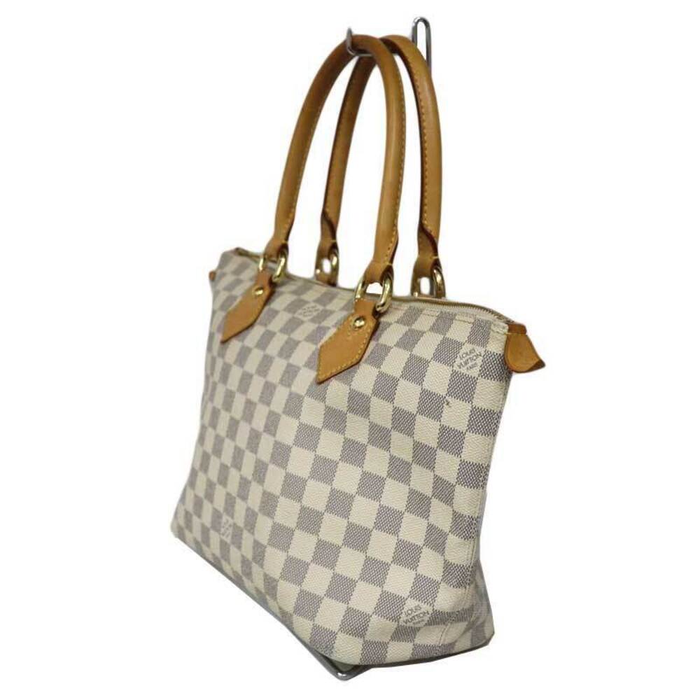 Louis Vuitton Saleya White Shoulder Damier Bag Tote Canvas White Azur
